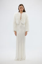 Manhattan Crop Jacket - White FEATHER JACKET