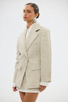 bubish Mattie Cinched Blazer - Natural MINI SKIRT