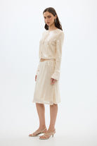 bubish Nadine Sequin Skirt Pale Pink PARTY SKIRT