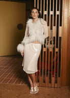 bubish Nadine Sequin Skirt Pale Pink PARTY SKIRT