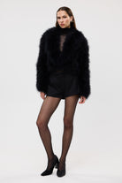 bubish Rome Crop Jacket Black FEATHER JACKET