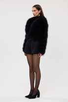 bubish Rome Crop Jacket Black FEATHER JACKET