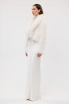 bubish Rome Crop Jacket White FEATHER JACKET