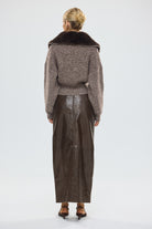 bubish Ruby Wool Knit Cardigan Chocolate Marle WOOL CARDIGAN