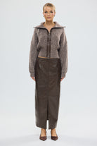 bubish Ruby Wool Knit Cardigan Chocolate Marle WOOL CARDIGAN