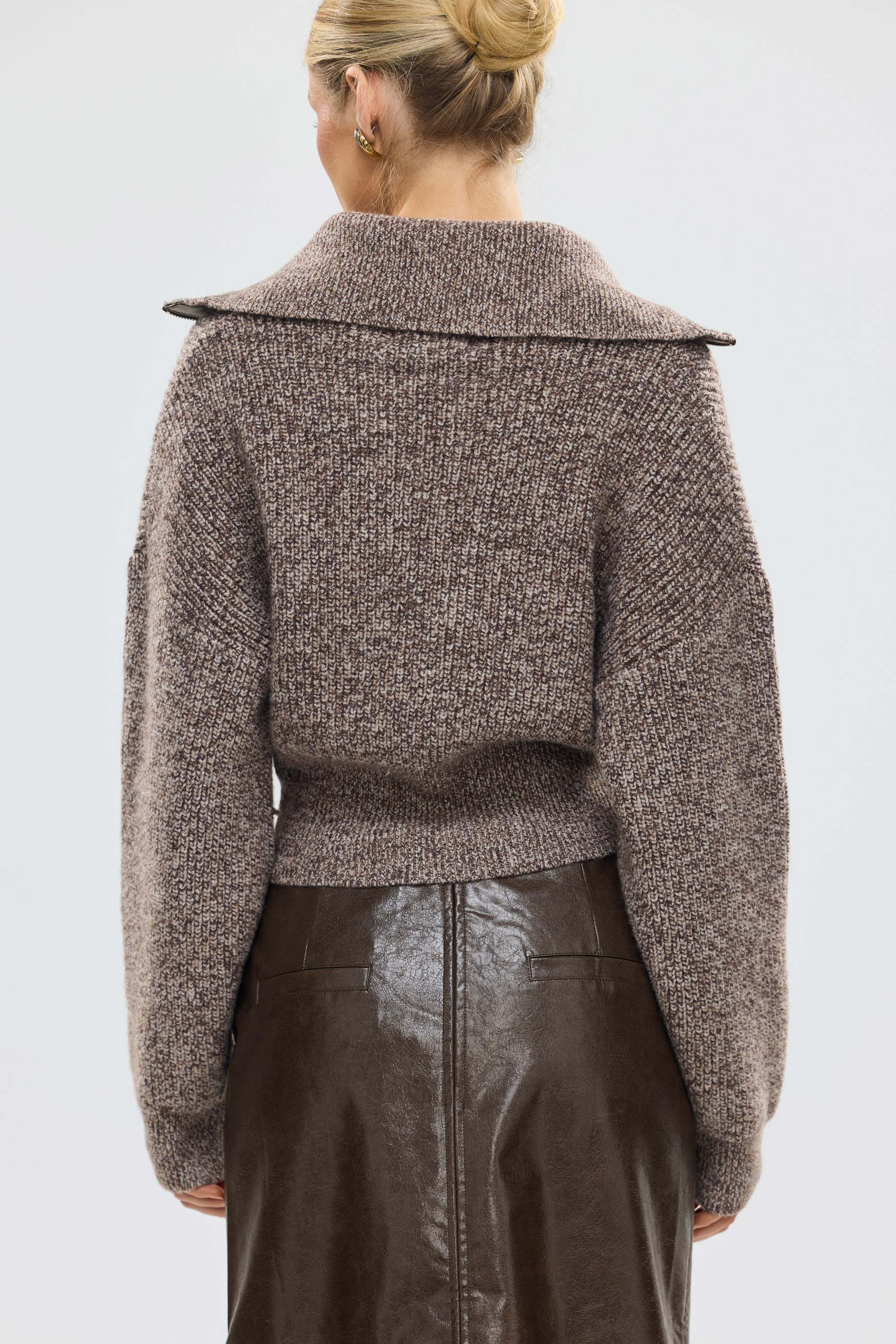 bubish Ruby Wool Knit Cardigan Chocolate Marle WOOL CARDIGAN