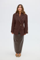 bubish Saskia Cinched Blazer - Chocolate BLAZER