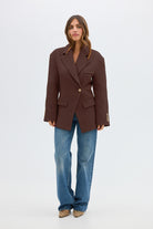 bubish Saskia Cinched Blazer - Chocolate BLAZER