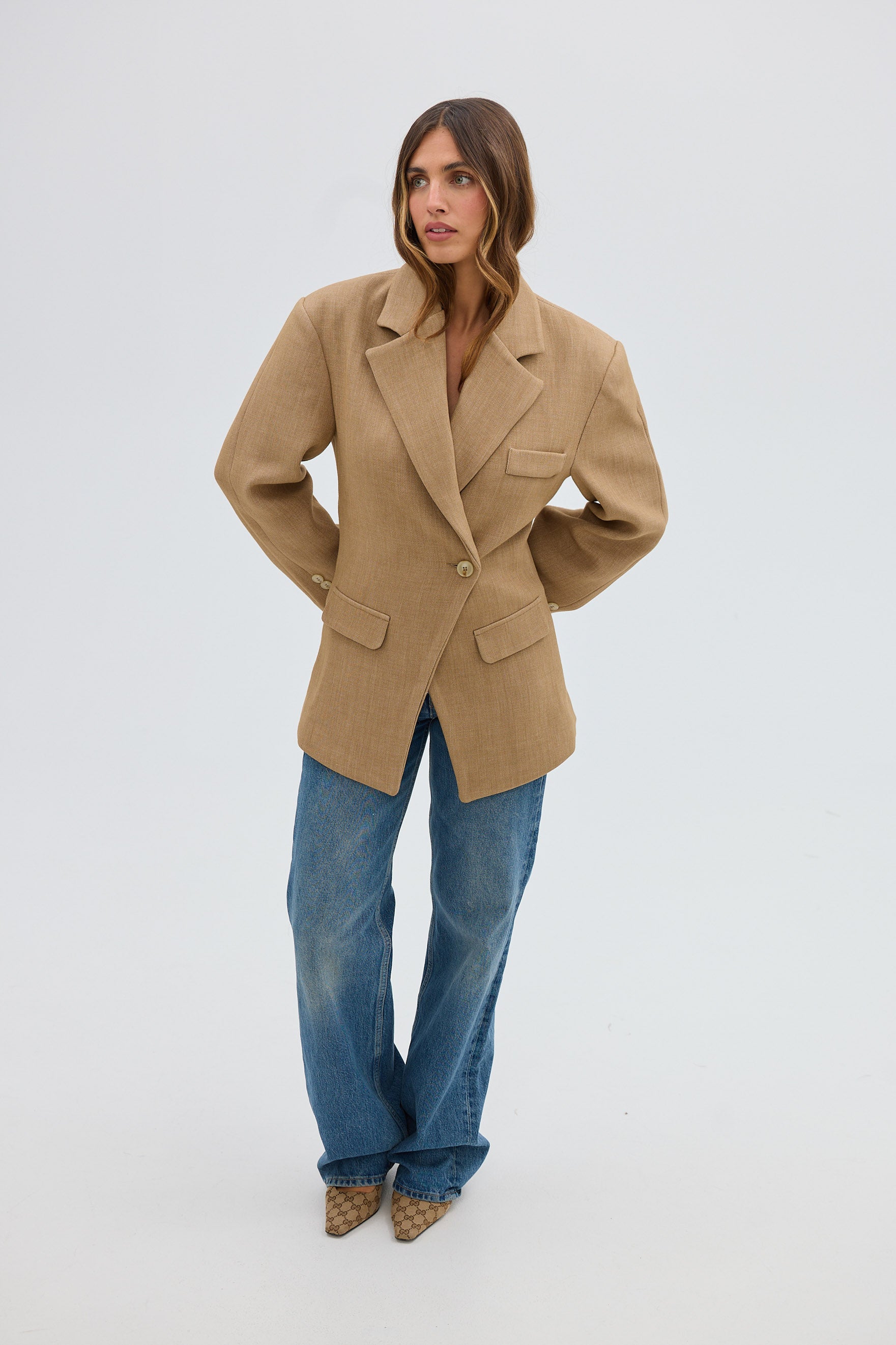 bubish Saskia Cinched Blazer Caramel BLAZER