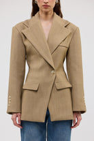 bubish Saskia Cinched Blazer Caramel CINCHED BLAZER