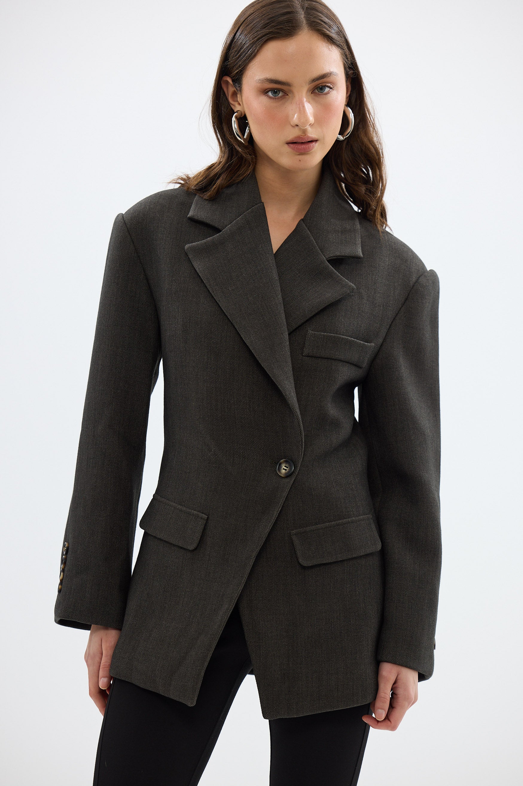 bubish Saskia Cinched Blazer Charcoal CINCHED BLAZER