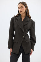 bubish Saskia Cinched Blazer Charcoal CINCHED BLAZER