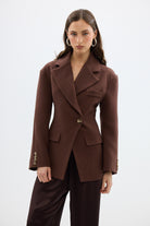 bubish Saskia Cinched Blazer - Chocolate BLAZER