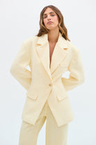 bubish Saskia Cinched Blazer Pale Yellow BLAZER