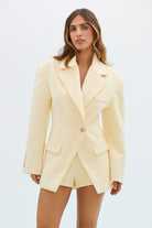 bubish Saskia Cinched Blazer Pale Yellow BLAZER