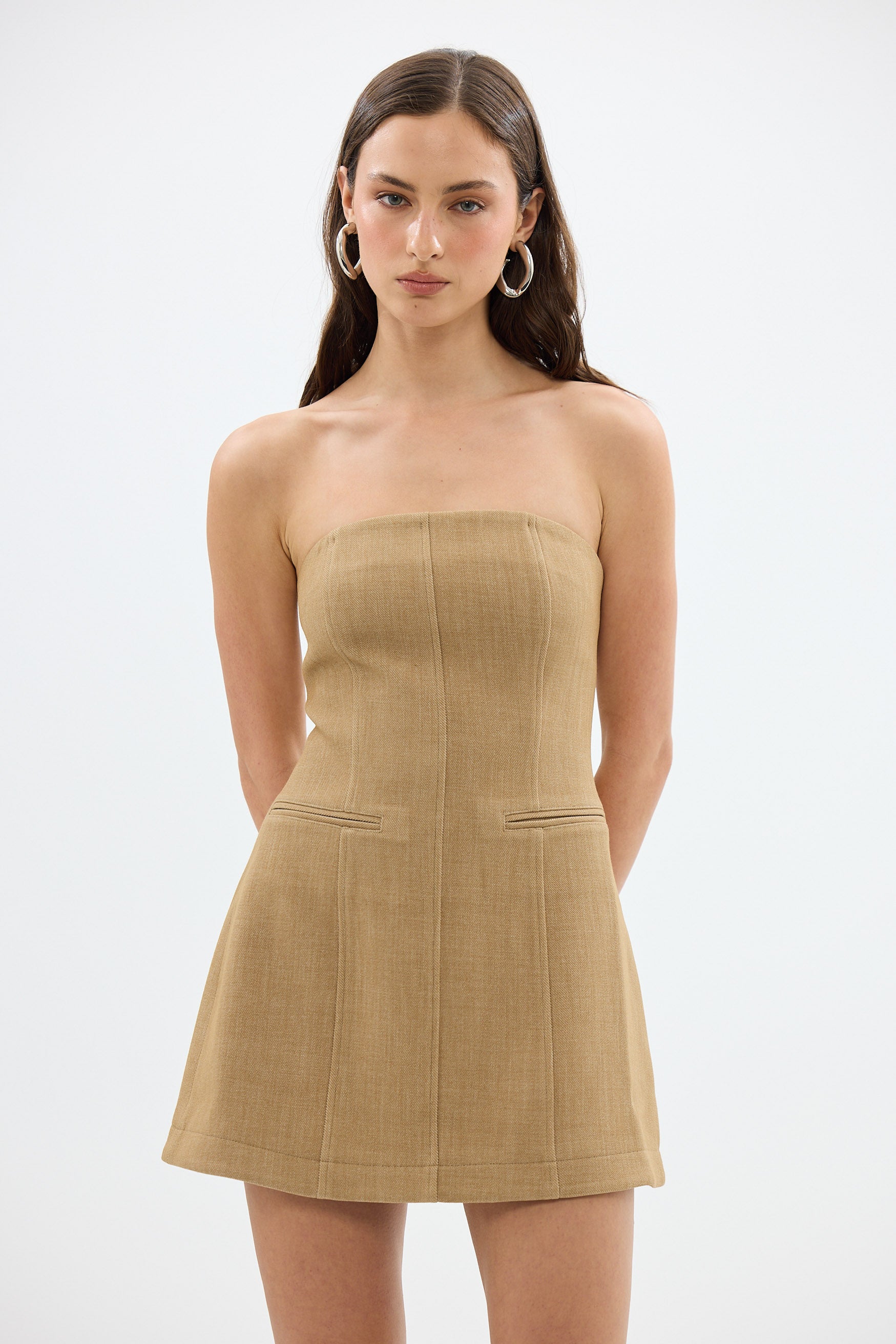 bubish Saskia Dress Caramel STRAPLESS DRESS