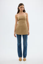 bubish Saskia Dress Caramel STRAPLESS DRESS