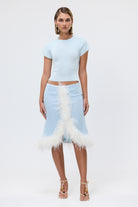 bubish Tori Knit Top Pale Blue KNIT TSHIRT