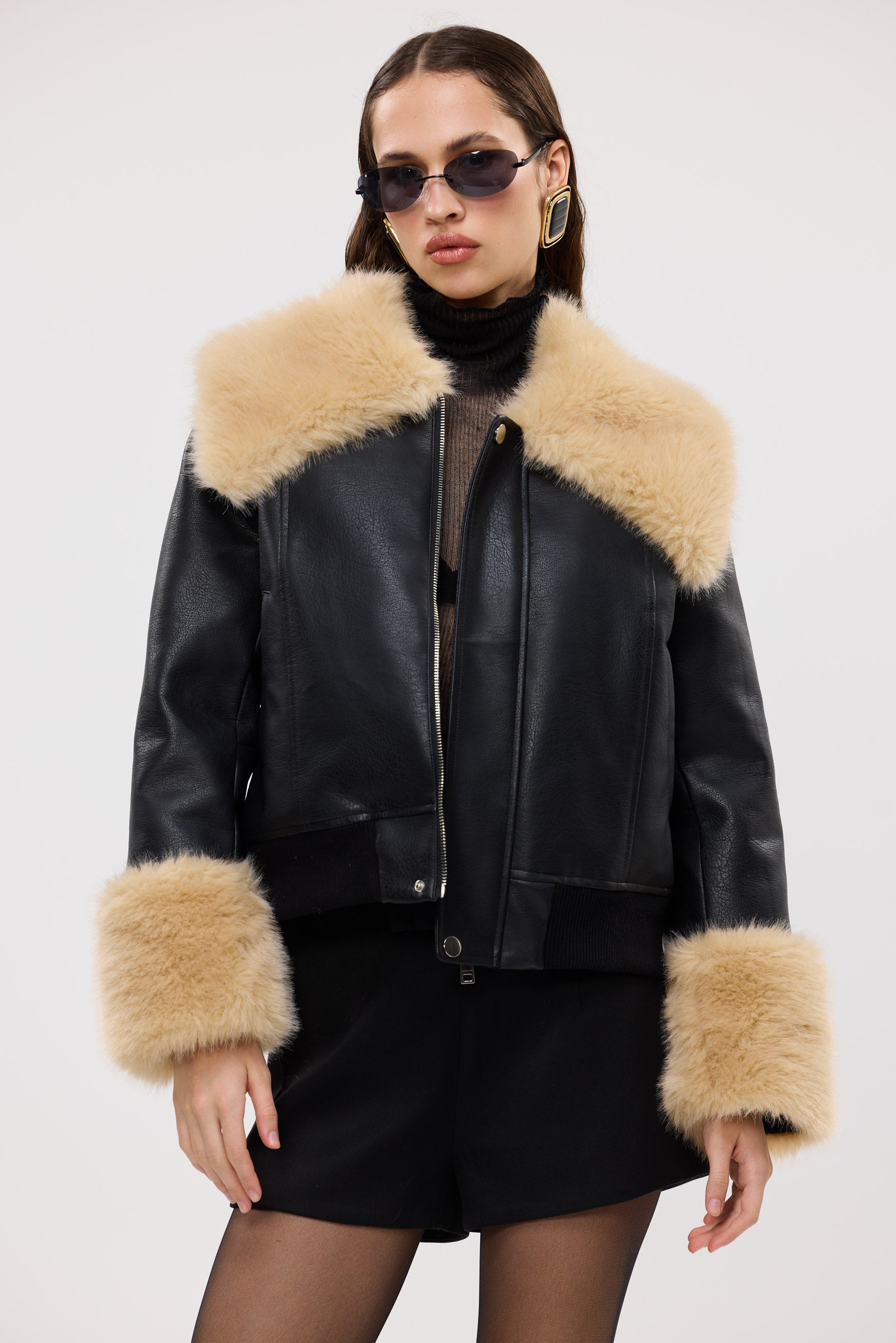 bubish Willow Jacket Black FAUX LEATHER JACKET