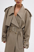 bubish Dillon Trench Coat Taupe COAT