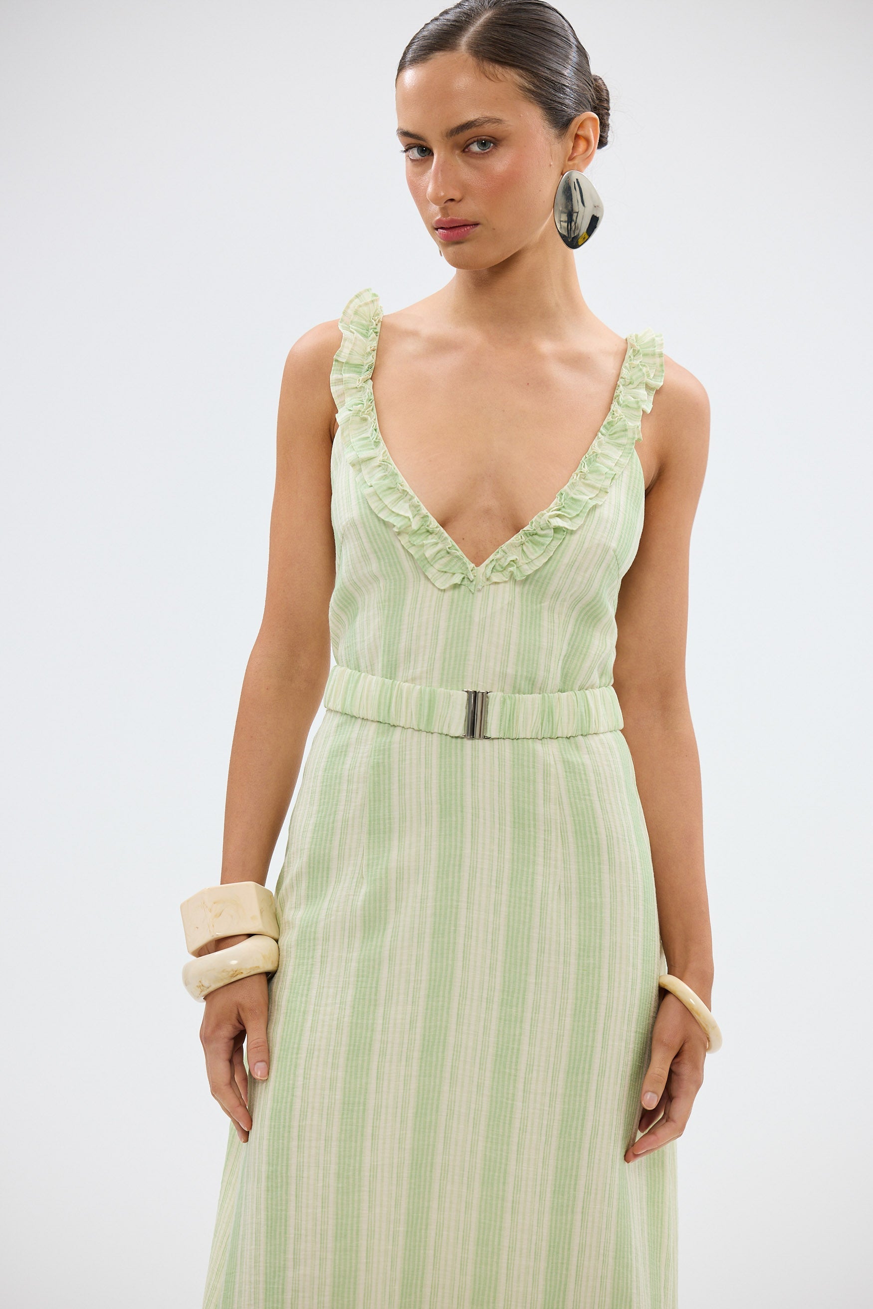 bubish Estelle Maxi Dress - Green Stripe MAXI DRESS