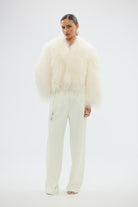 bubish Georgina Jacket - White WOOL SHEARLING JACKET