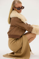 bubish Kate Fringe Tassel Wrap Wool Skirt Walnut SKIRT