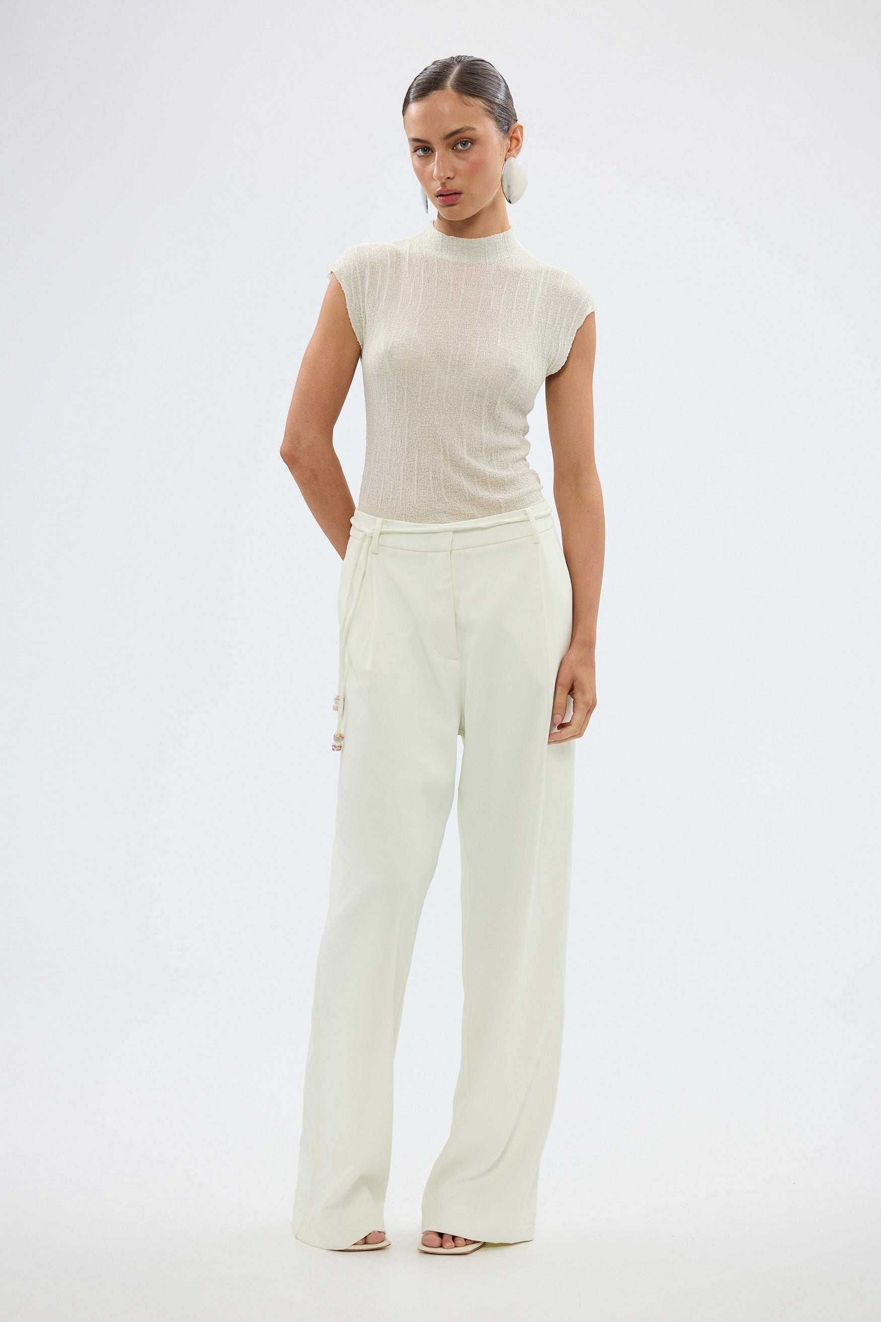 bubish Melody Sheer Top - Pale Lime TOPS