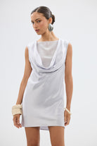 bubish Paige Cowl Neck Dress - Silver TOPS