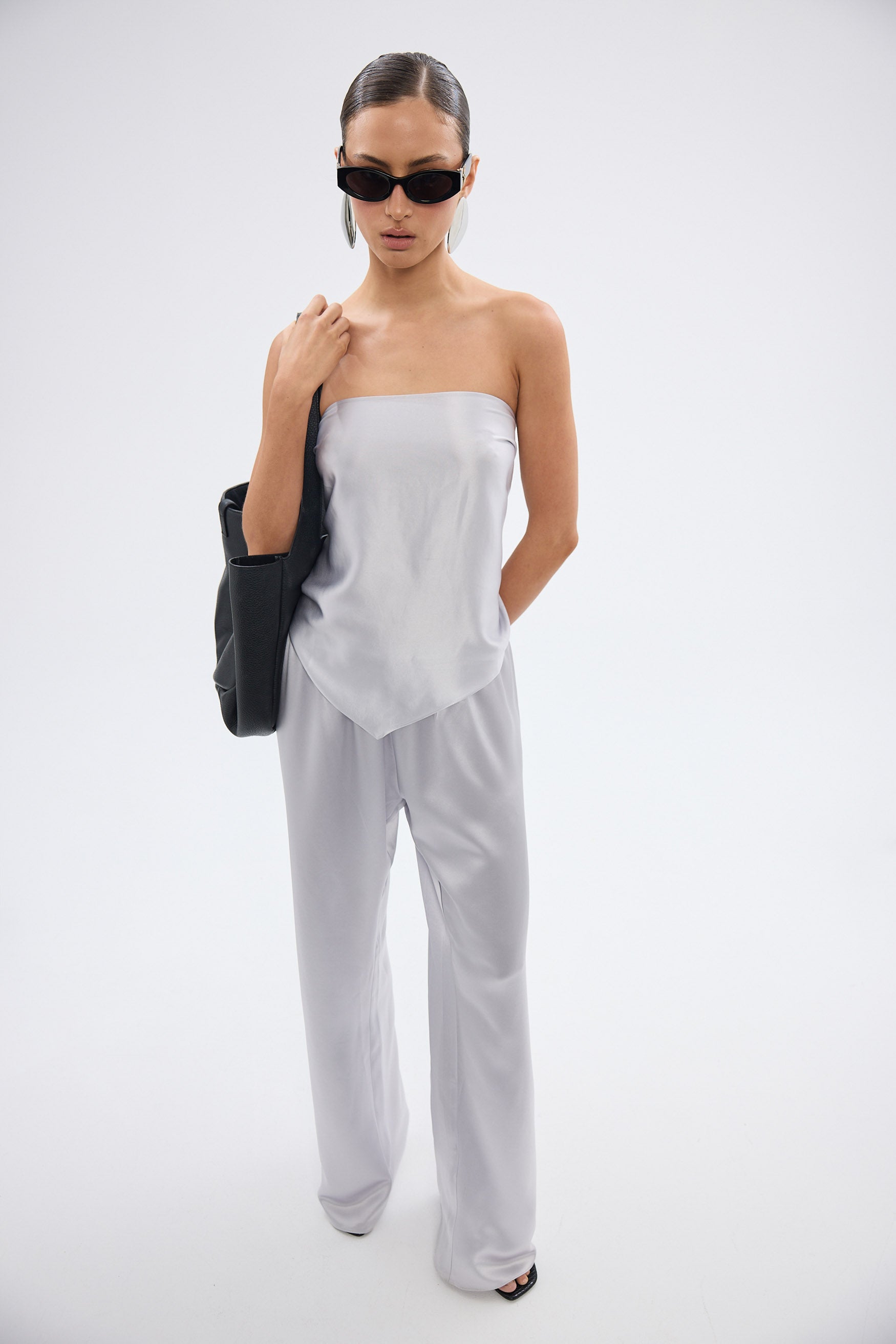 bubish Paige Scarf Top - Silver TOPS