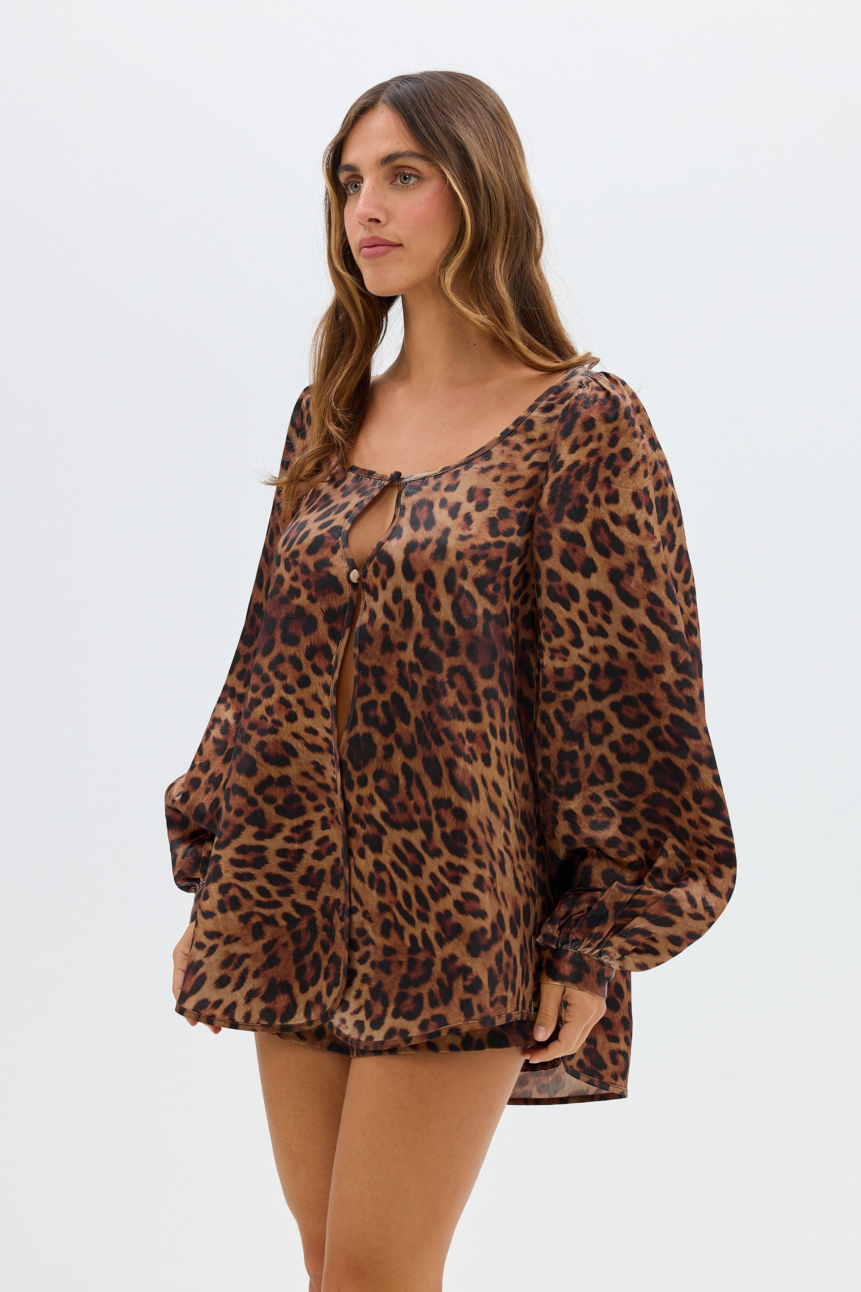 Penelope Blouse - Leopard | TOPS | bubish – Bubish