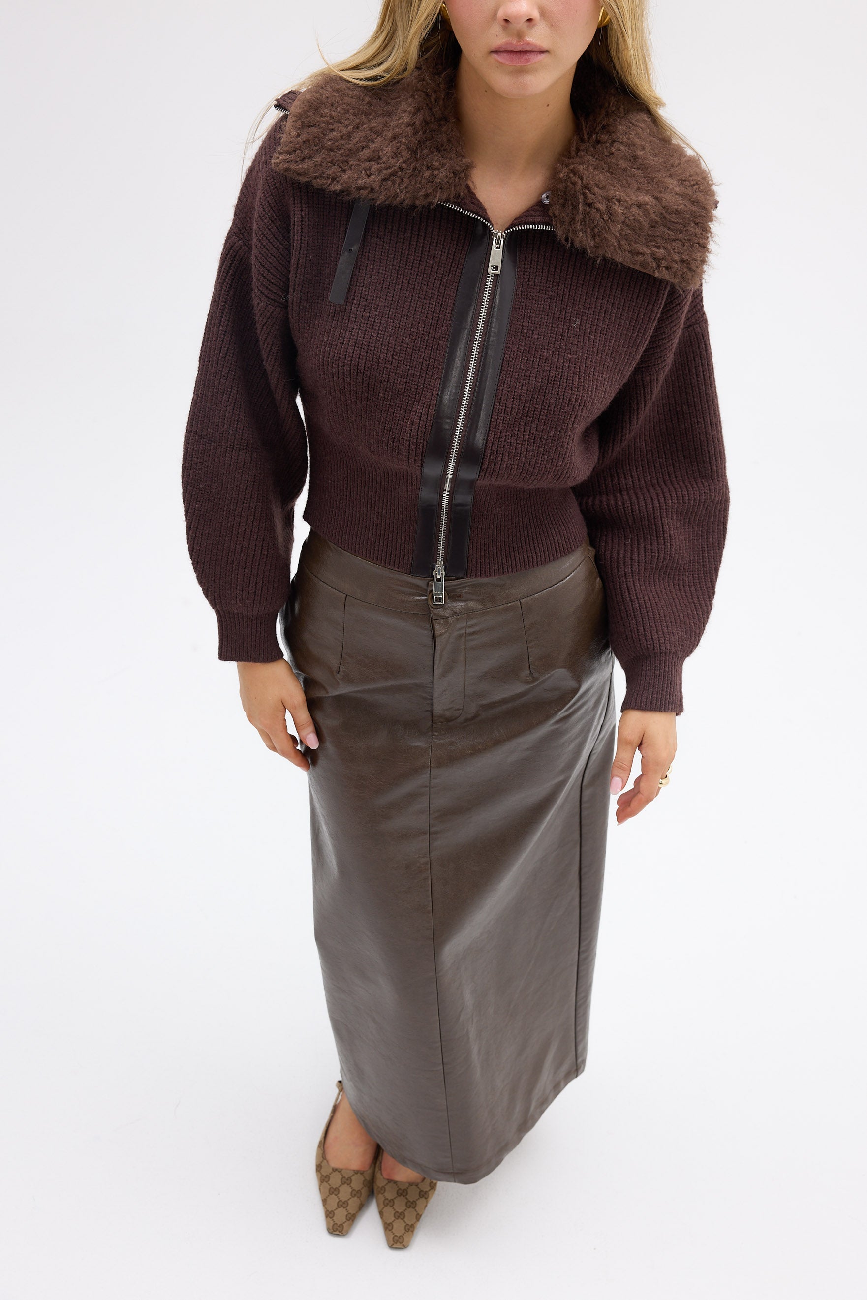 bubish Ruby Knit Cardigan Chocolate JACKETS