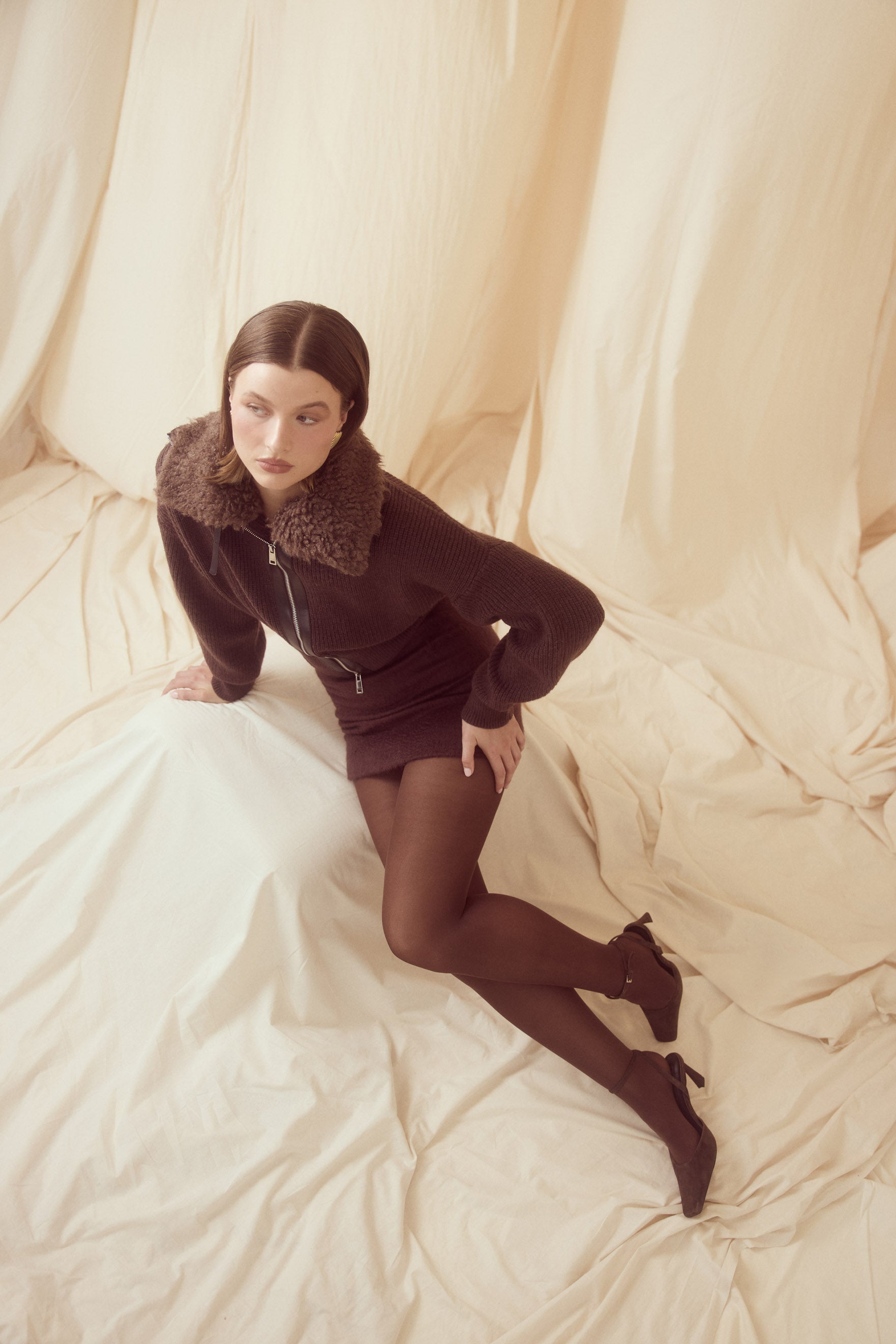 bubish Ruby Knit Cardigan Chocolate JACKETS