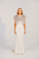 Berlin Feather Bolero - Light Grey Bolero Bubish Luxe 