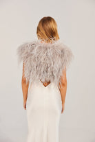 Berlin Feather Bolero - Light Grey Bolero Bubish Luxe 