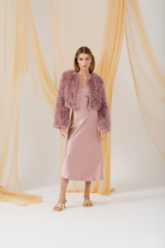 Manhattan Crop Jacket - Soft Mulberry Cropped Jacket Bubish Luxe 