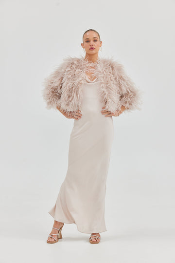 Bridal Dahlia Jacket - Blush Medium Jacket Bubish Luxe 