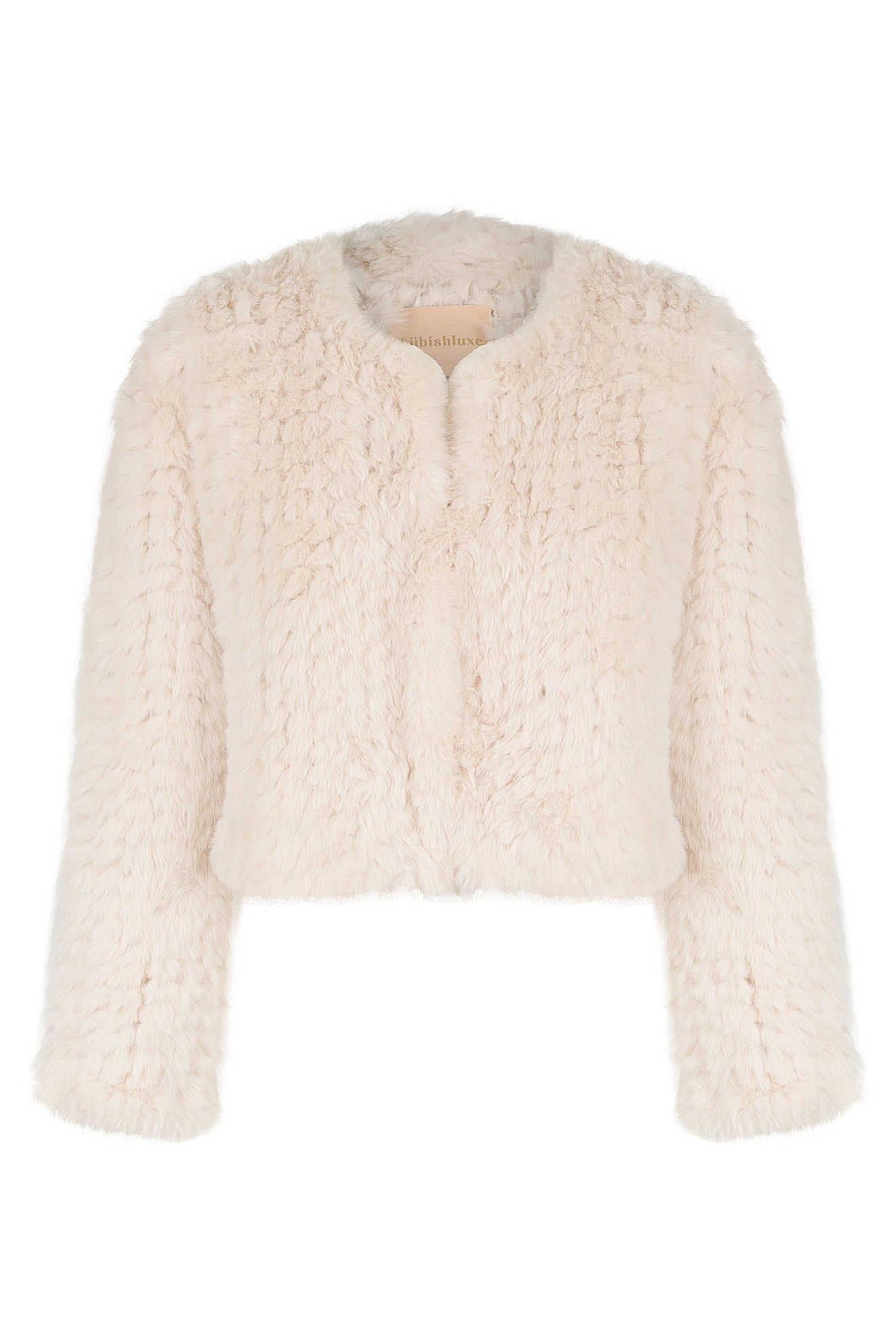 bubish Lola Crop Faux Fur Jacket Oatmeal JACKET