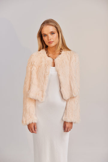 Lola Crop Jacket - Blush Cropped Jacket Bubish Luxe 