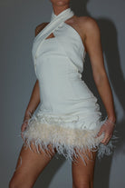 Piper Woven Linen Cross Front Dress - Ivory Bubish 