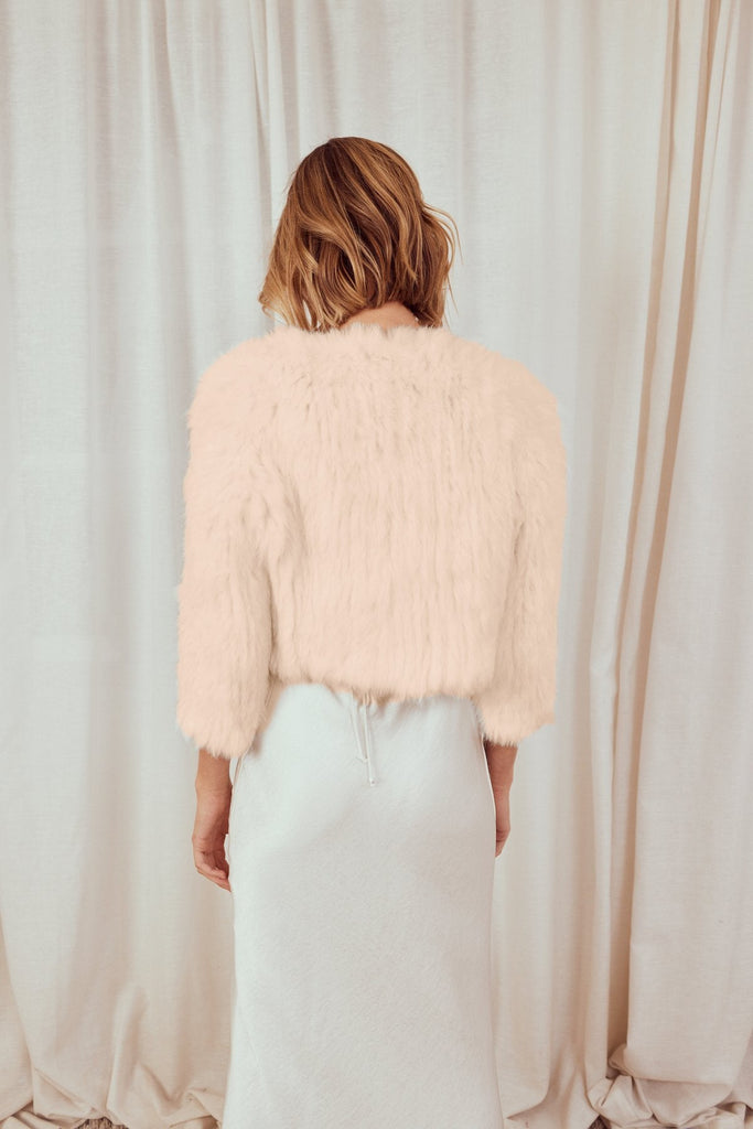 Tammy Fur Jacket - Blush Jacket Bubish Luxe Luxe 